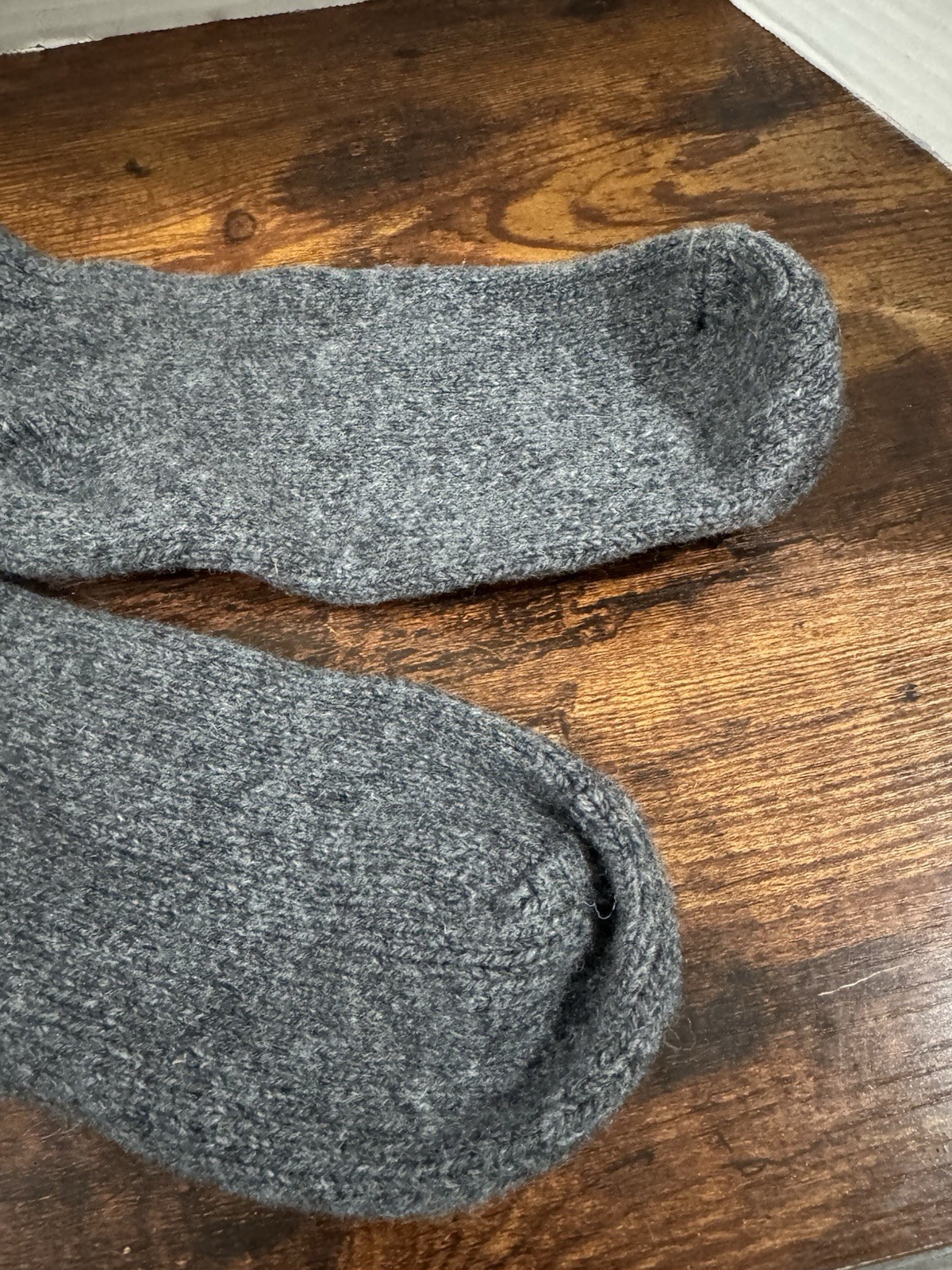 L.L. BEAN Adult Large Gray 100% Wool Ragg Socks Freeport, ME USA NEW