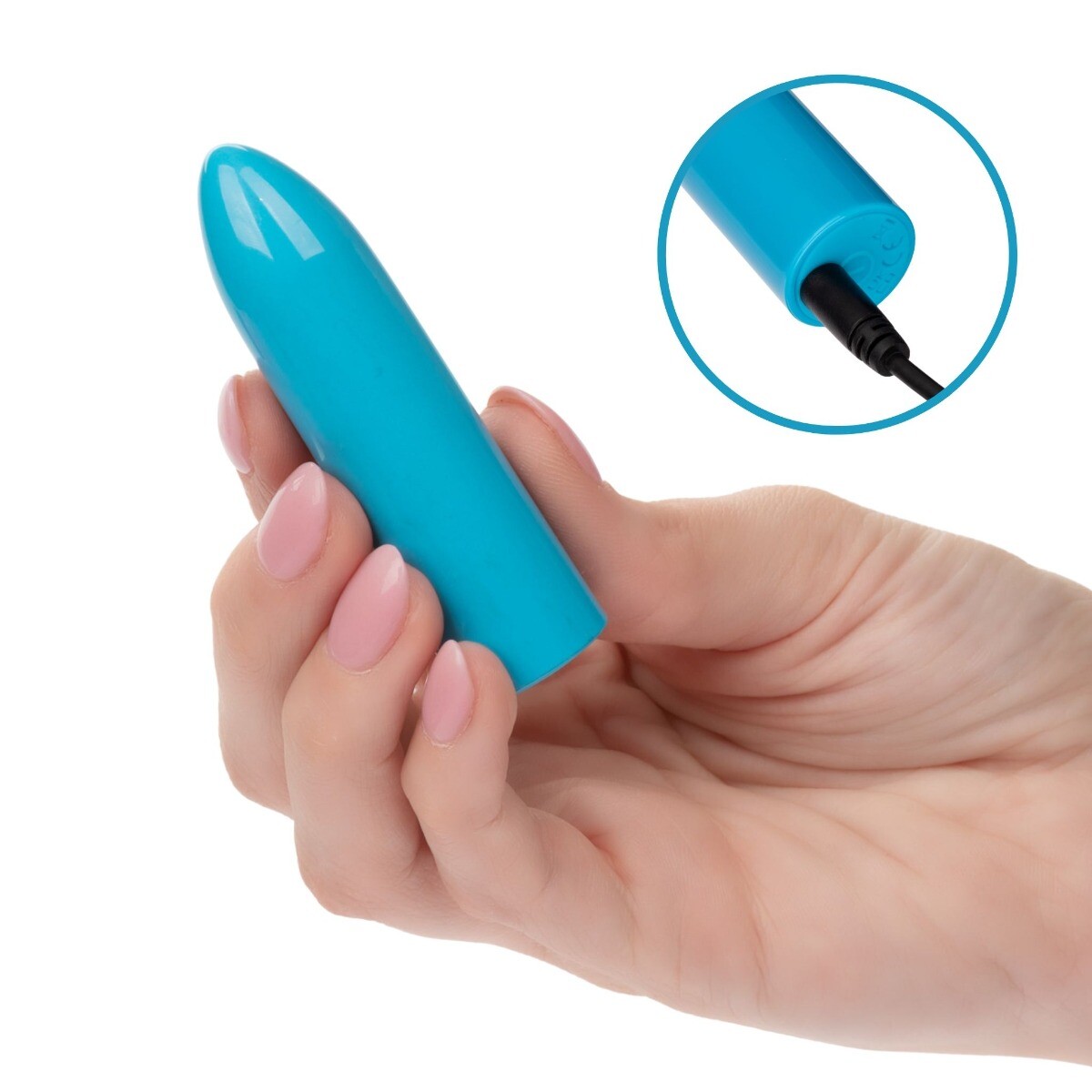 2.75" Turbo Buzz Classic Mini Bullet Rechargeable Waterproof Vibrator Blue