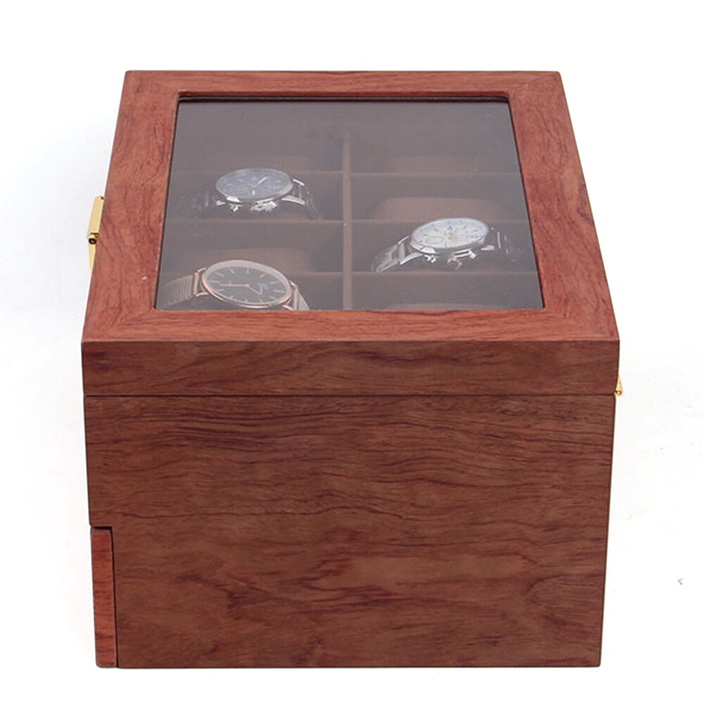 20 Slot Watch Box Wood Display Case Organizer Jewelry Storage Containe Men Women