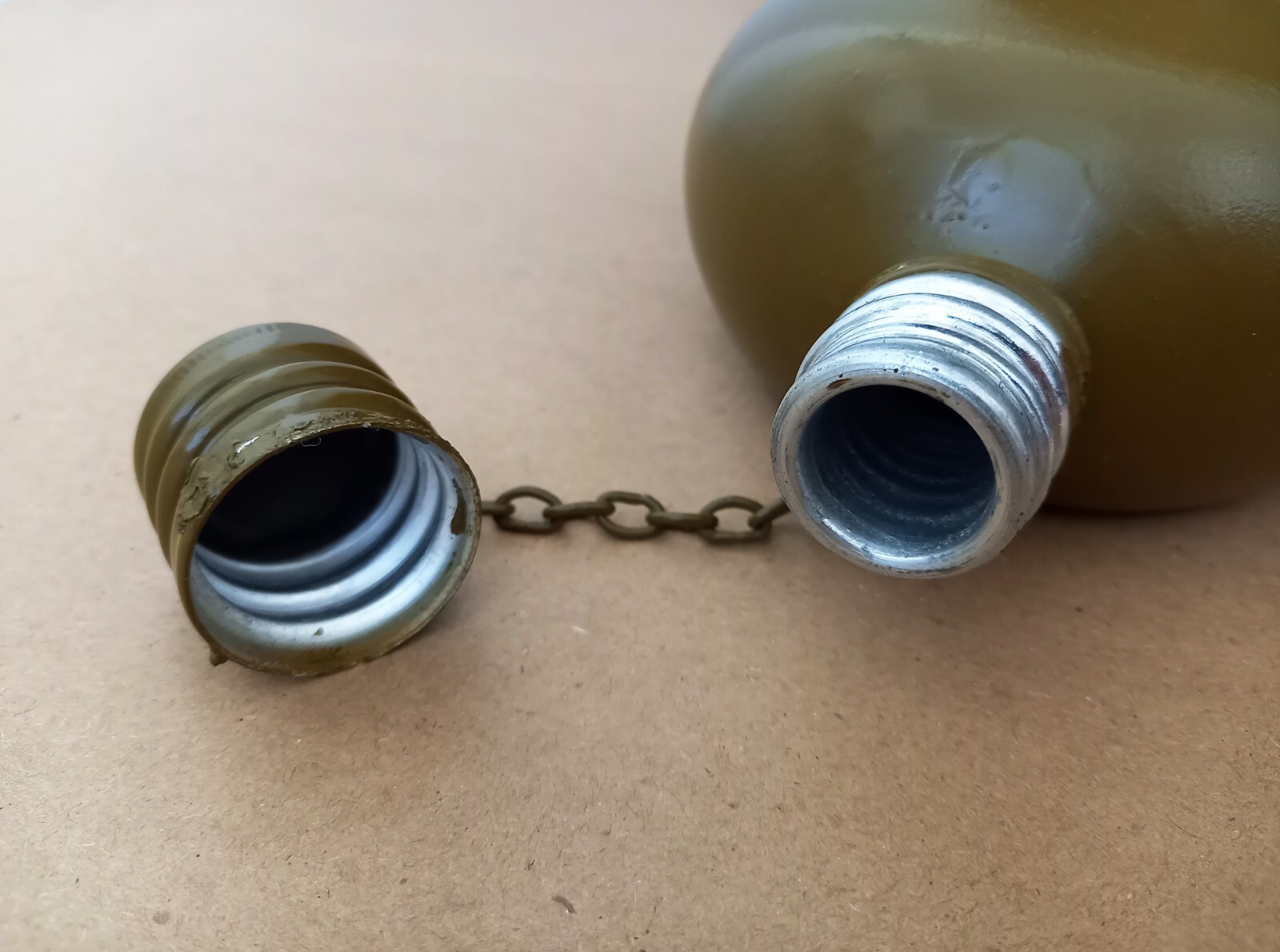 Soviet Military Water Flask, Original USSR Army Flask, Belt Case Aluminum Flask