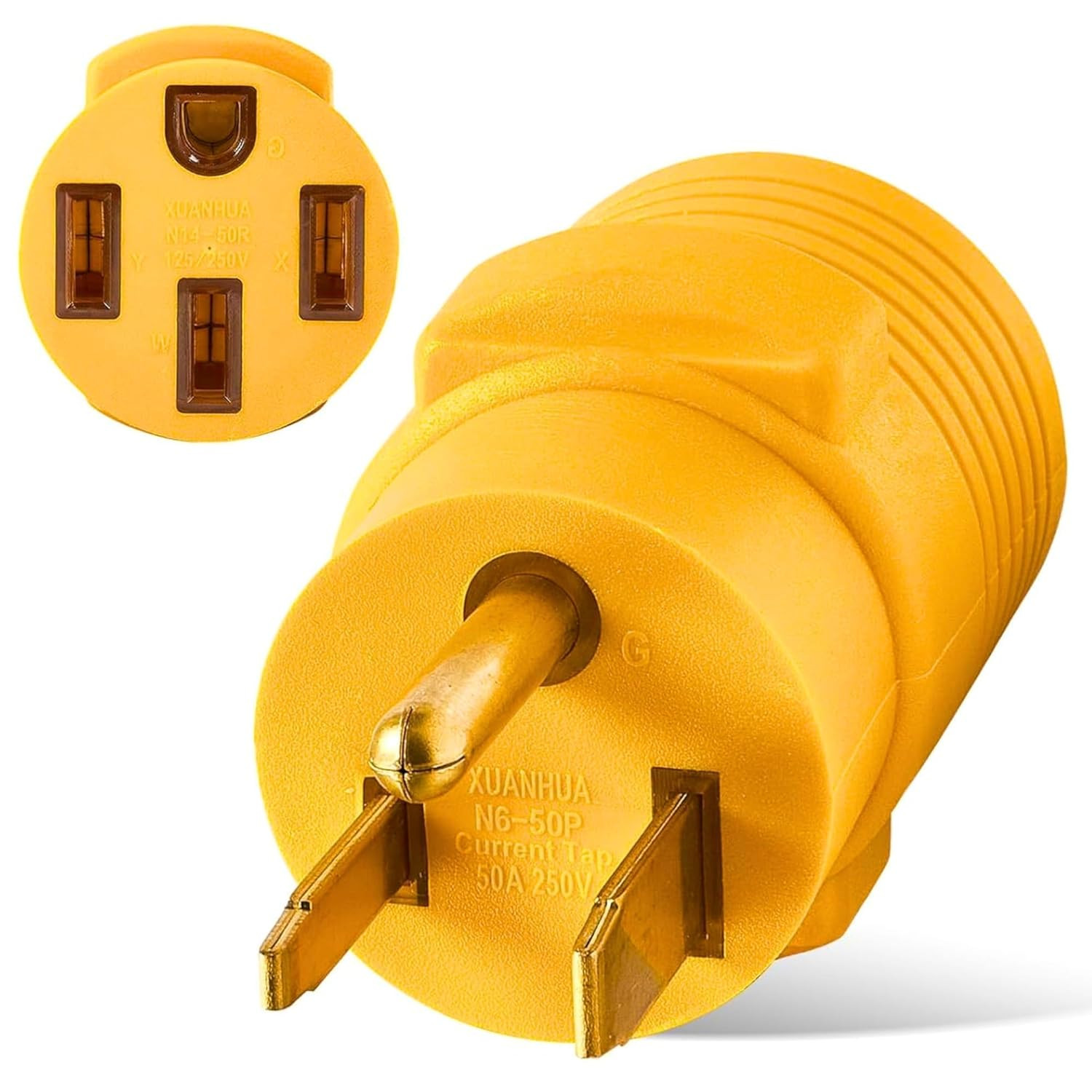 NEMA 6-50P to 14-50R EV Tesla Charger Adapter Cord, 240V 50 Amp 3 Prong Welder P