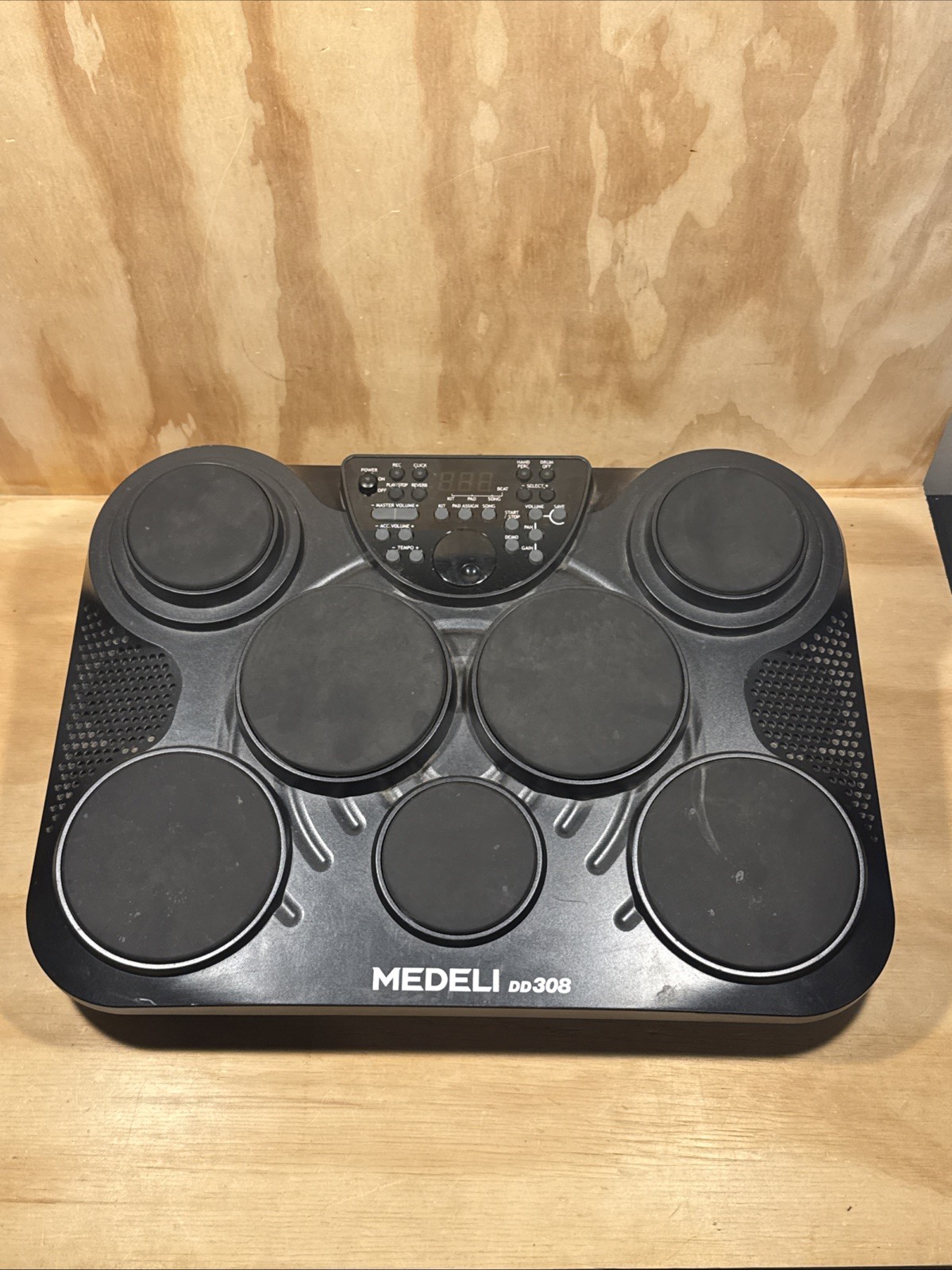 Medeli DD308 Digital 7 Pad Tabletop Drum Set Tested No Power Cord