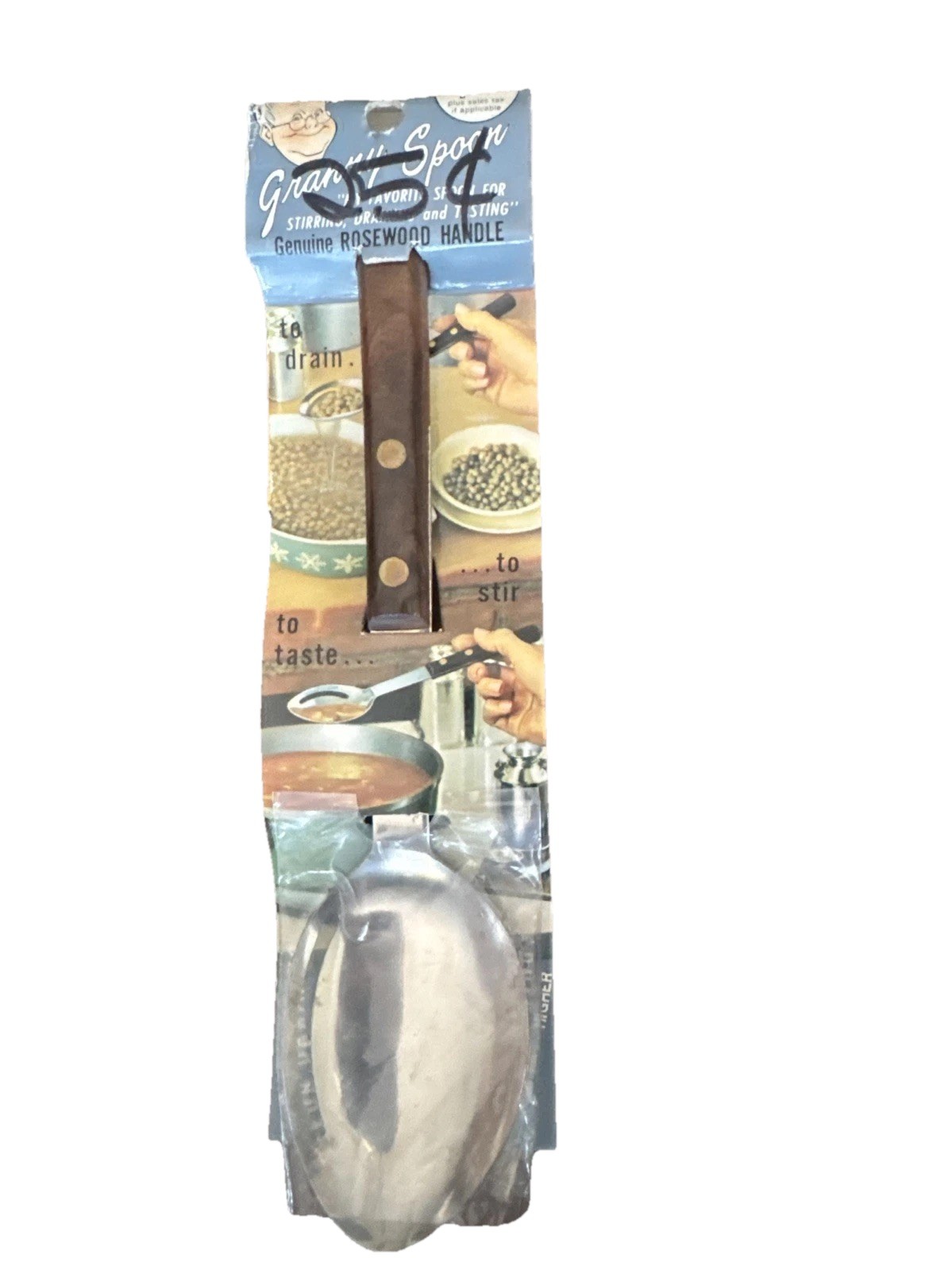 New MCM Granny Spoon Rosewood Spoon Stainless Utensil Serving Japan Kitchen