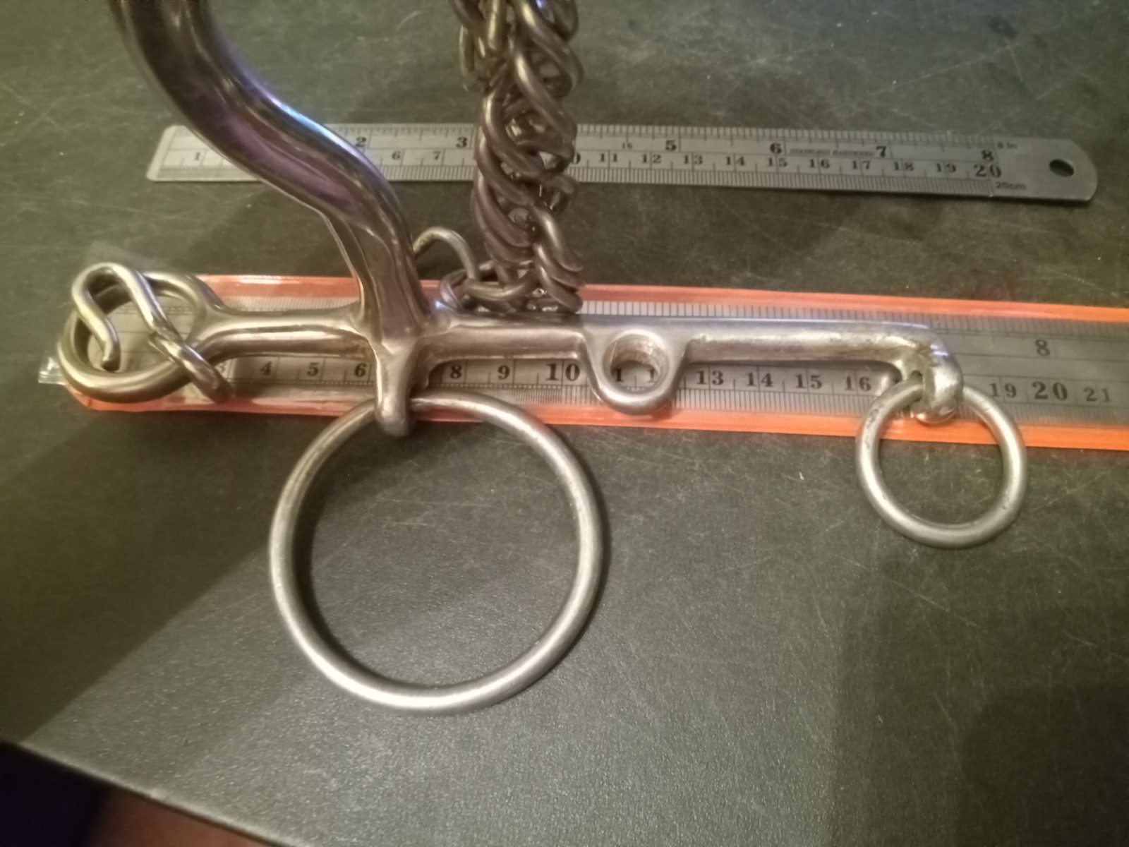 Weymouth bit 4 ring 5 in ported Stainless steel