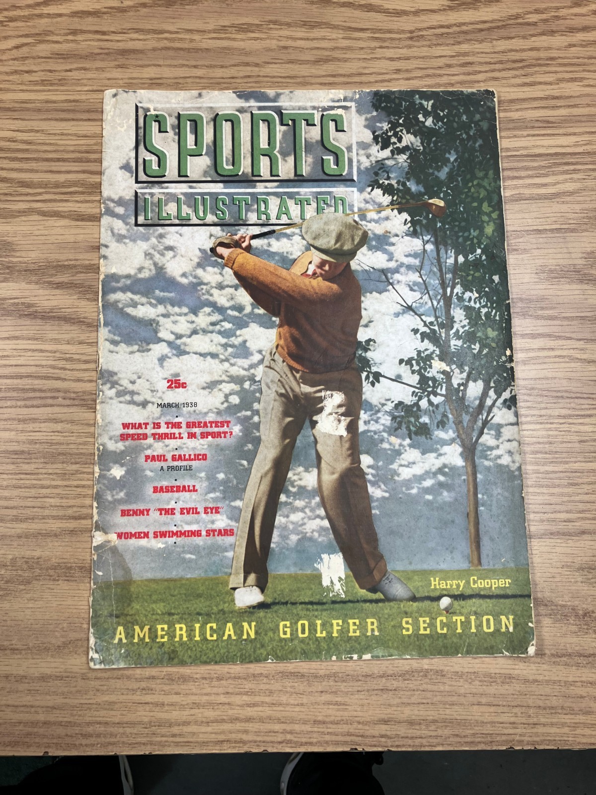 March 1938 Sports Illustrated Harry Cooper Golfer Poor Condition