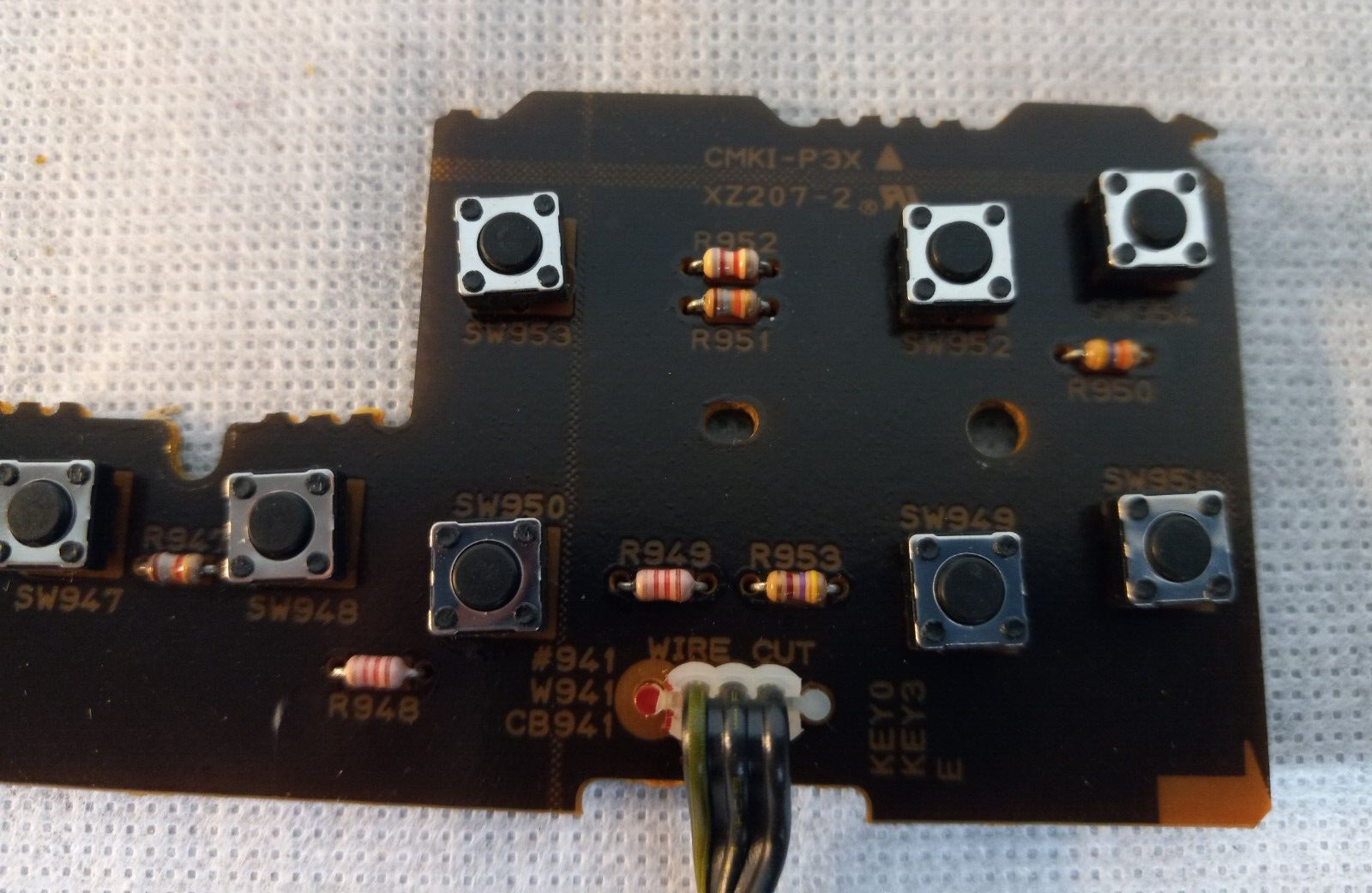 YAMAHA RX-V800 AV Receiver TUNER BUTTON PCB