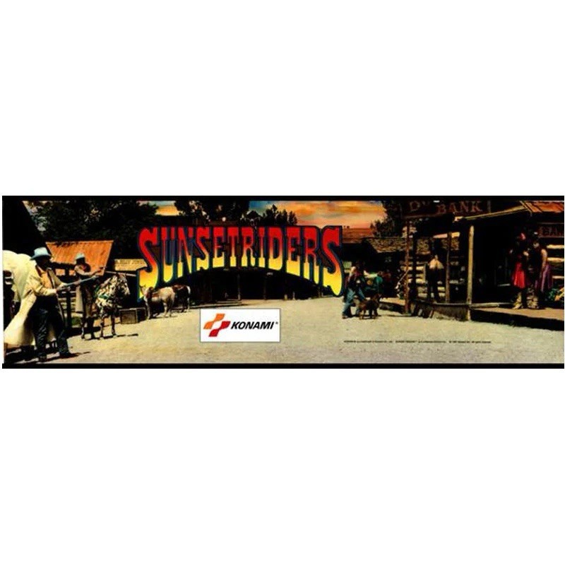 Sunset Riders Arcade Marquee Premium Backlit Translite Free Ship