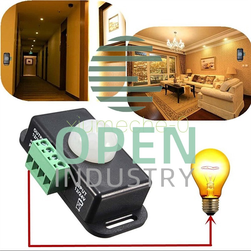 Automatic DC 12V-24V 8A Infrared PIR Motion Sensor Switch For LED light Stylish