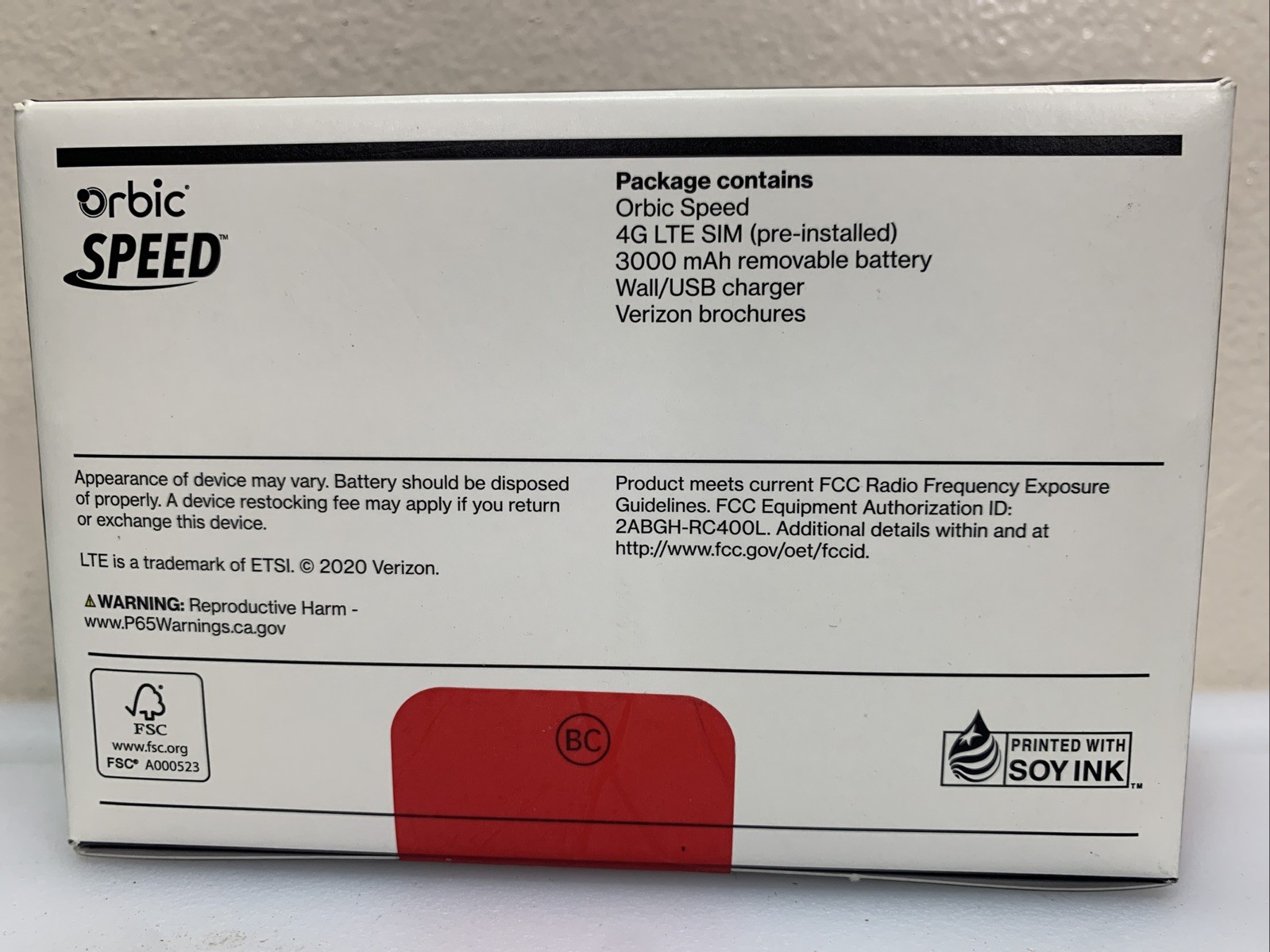 verizon orbic speed new in box