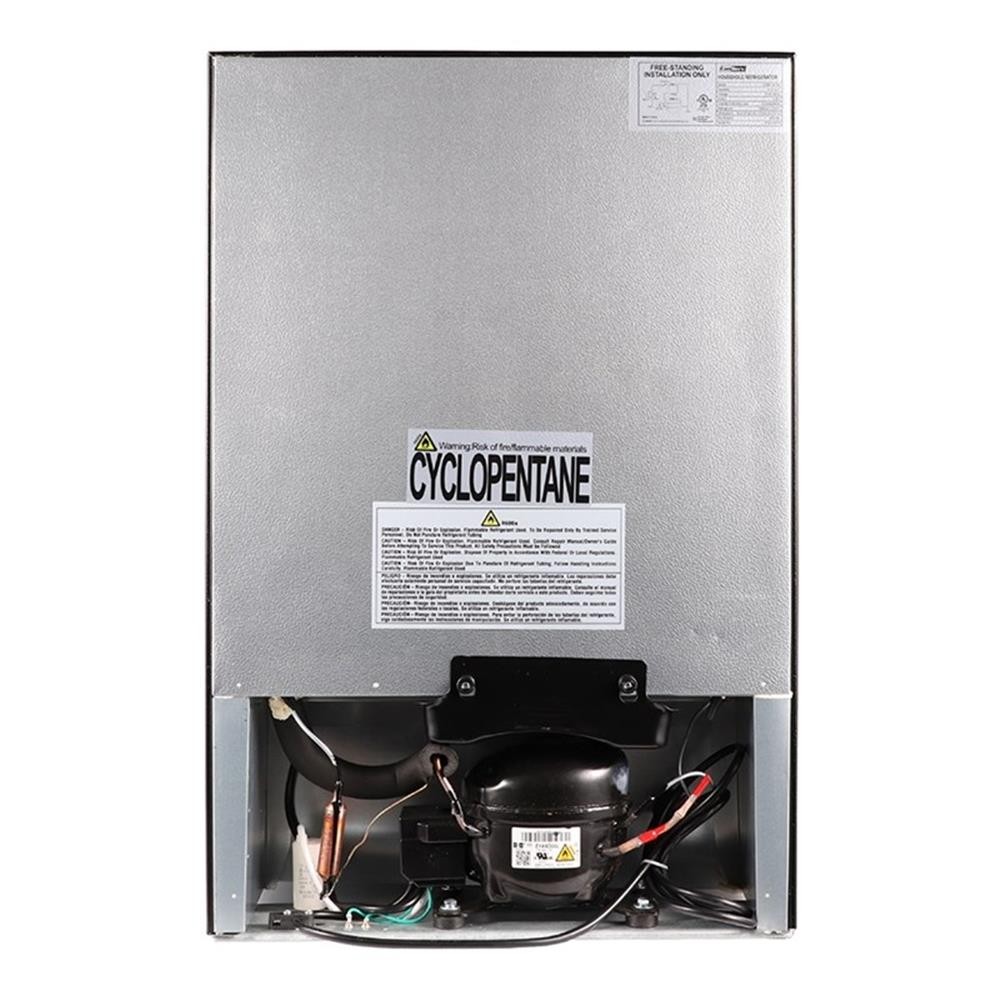Pemberly Row Contemporary 4.5 cu.ft. Stainless Compact Refrigerator