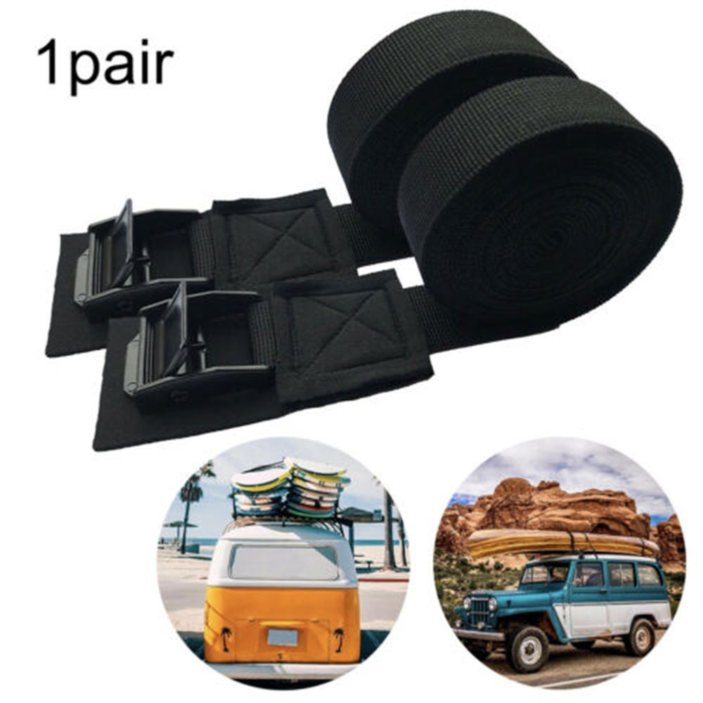 Surfboard Straps Bicycle 1 Pair Car Roof Rack Buckle Lashing 300cm X 2.5cm