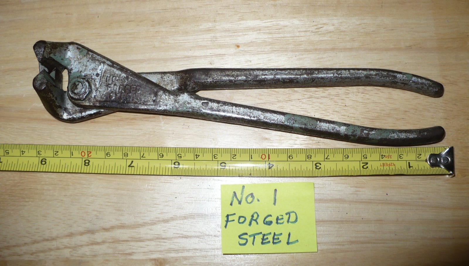 Vintage No. 1 Forged Steel Wire Cutter Nipper Pliers