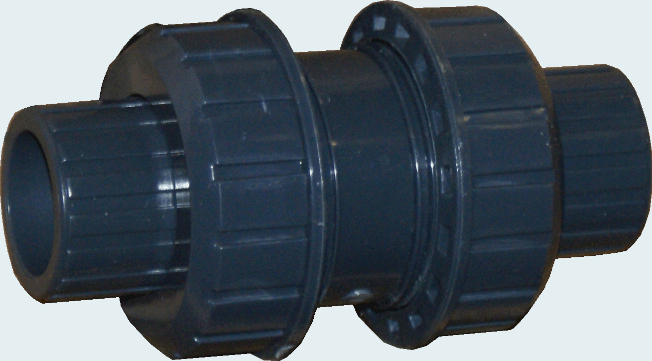 New Sch 80 PVC 1 Inch True Union Ball Check Valve Socket New Sch 80 PVC