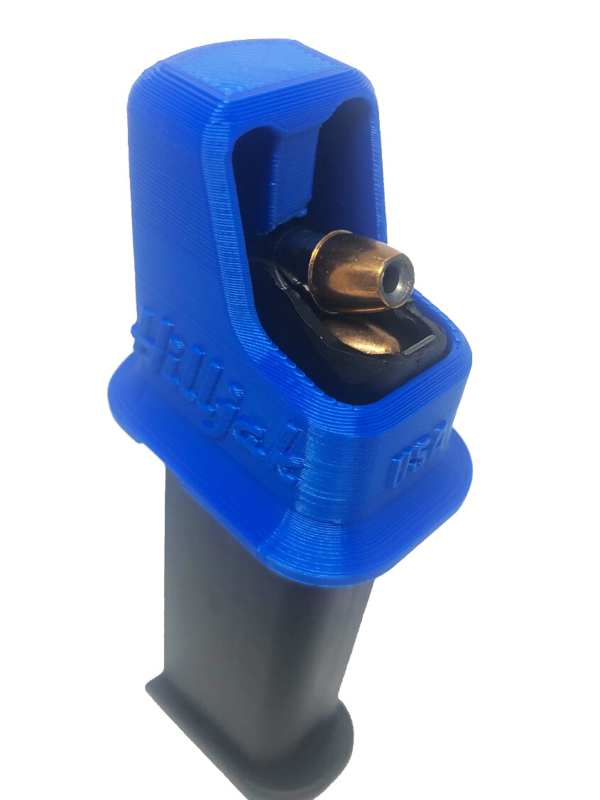 Glock 43X 48 Magazine Loader Speed Loader, Hilljak Quickie Loader QL9GX Blue