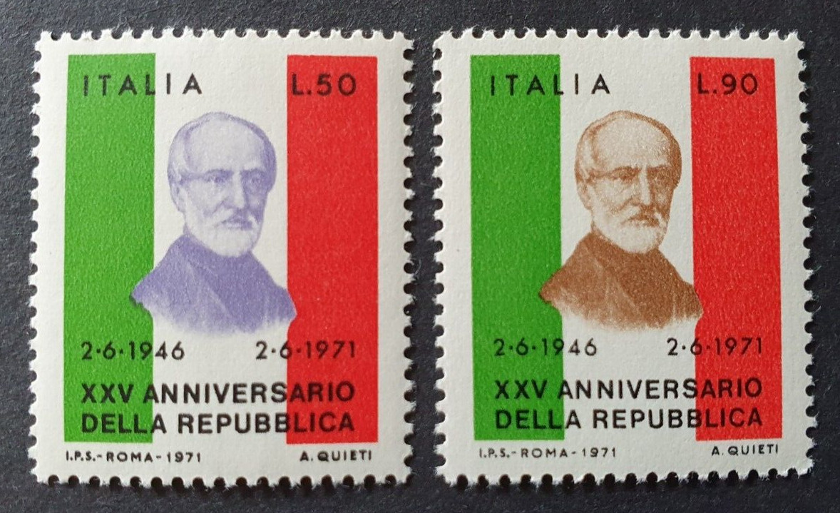 1971 ITALY ITALIA ITALIANA SET G. MAZZINI VF MNH