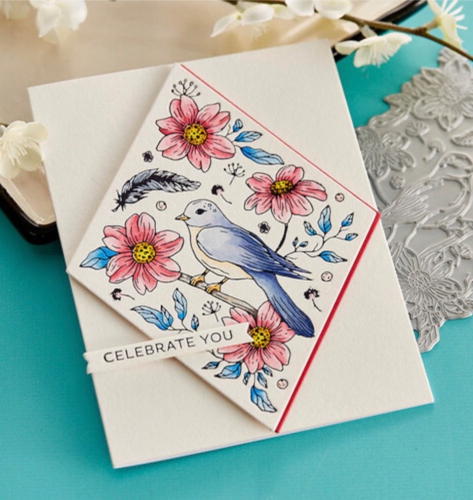NEW Spellbinders DIAMOND AVIARY BetterPress Plate