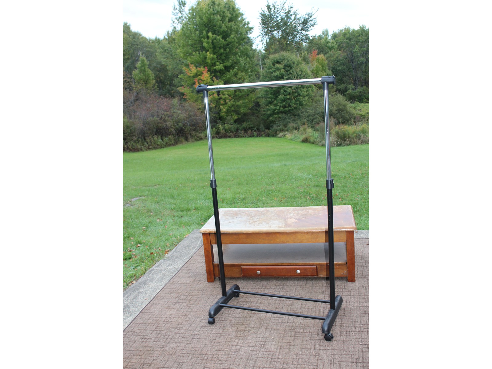 Plastic base Light Duty Garment Rack on Wheels
