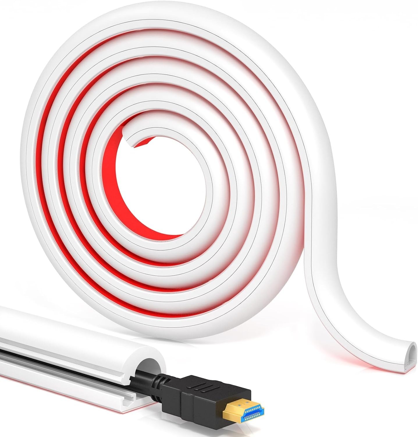 Flexible Cable Concealer for 78in Wall Mounted TV, Self-Adhesive Cord Hider -