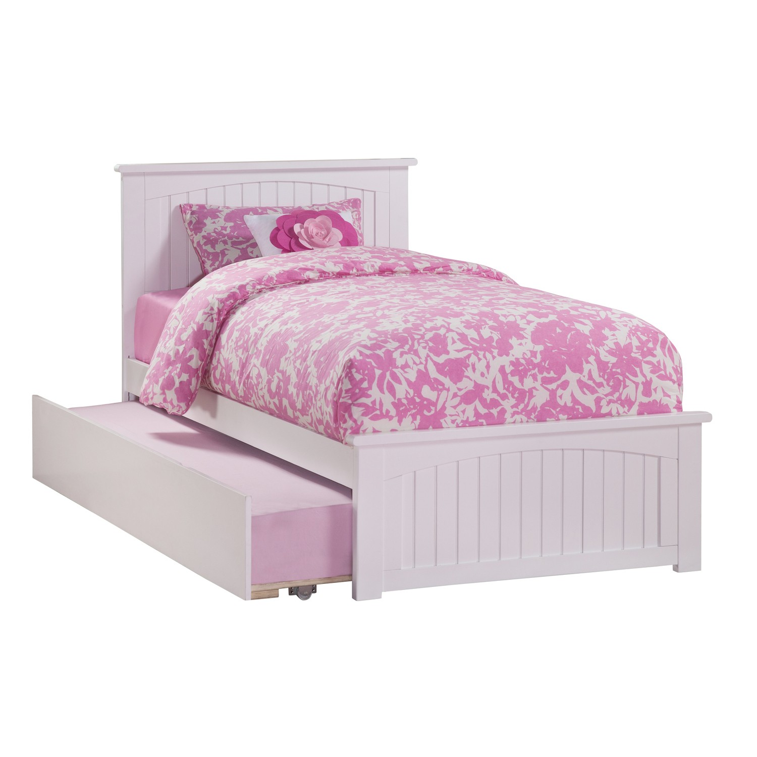 AFI Nantucket Platform Bed with Matching Footboard and Turbo Charger with Urban
