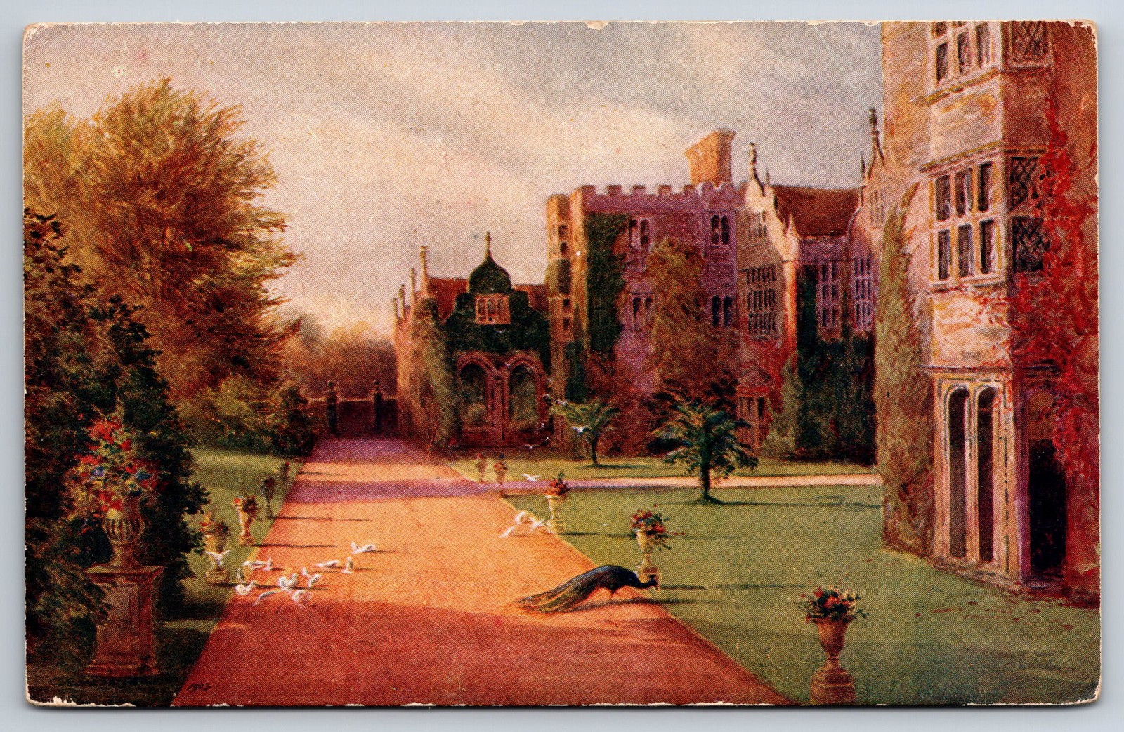 Knole Garden Postcard - Salmon Series Historic English Manor and Gardens