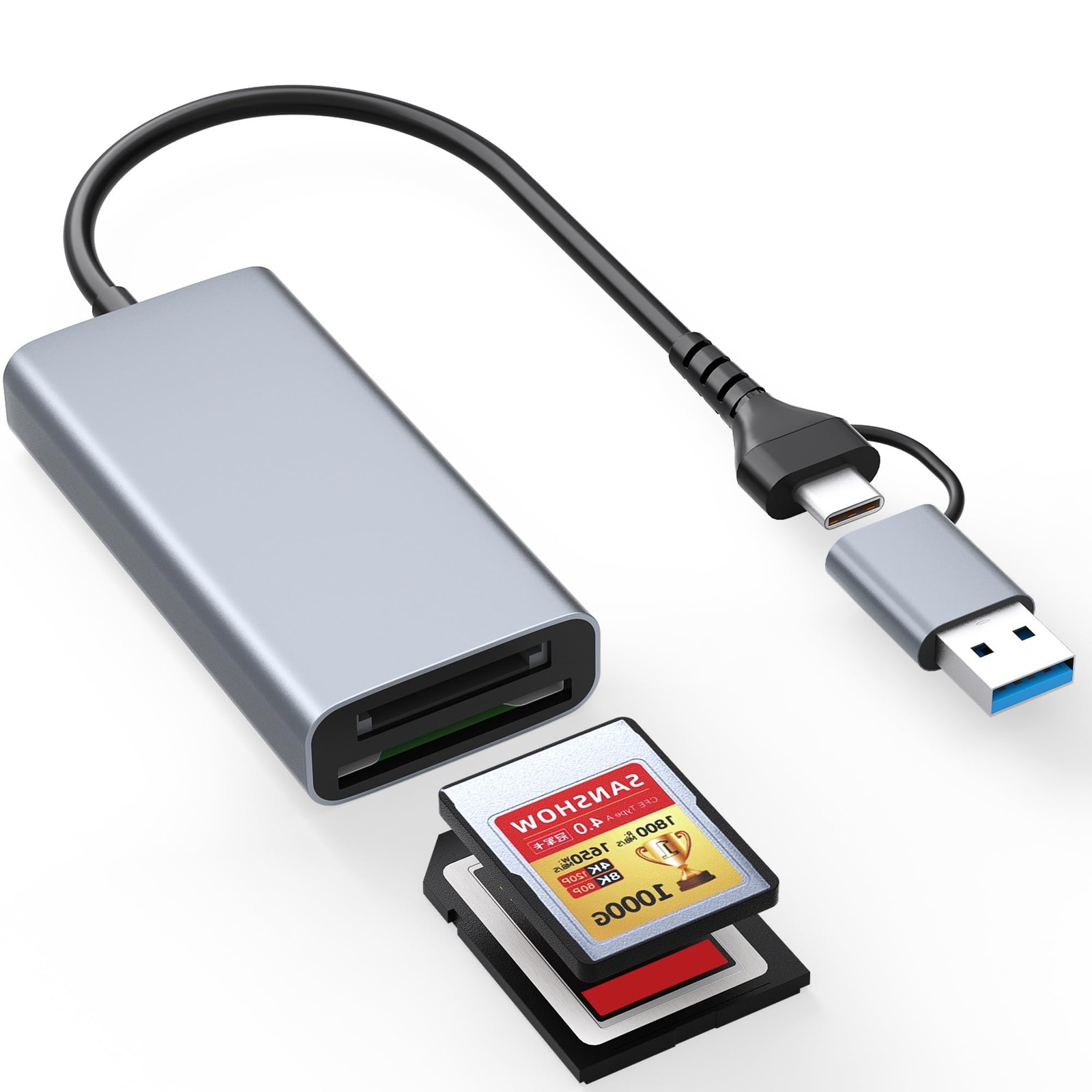 CFexpress A and SD Card Reader with USB 3.2 Gen 2 (10Gbps) Transfer Speed, CF...