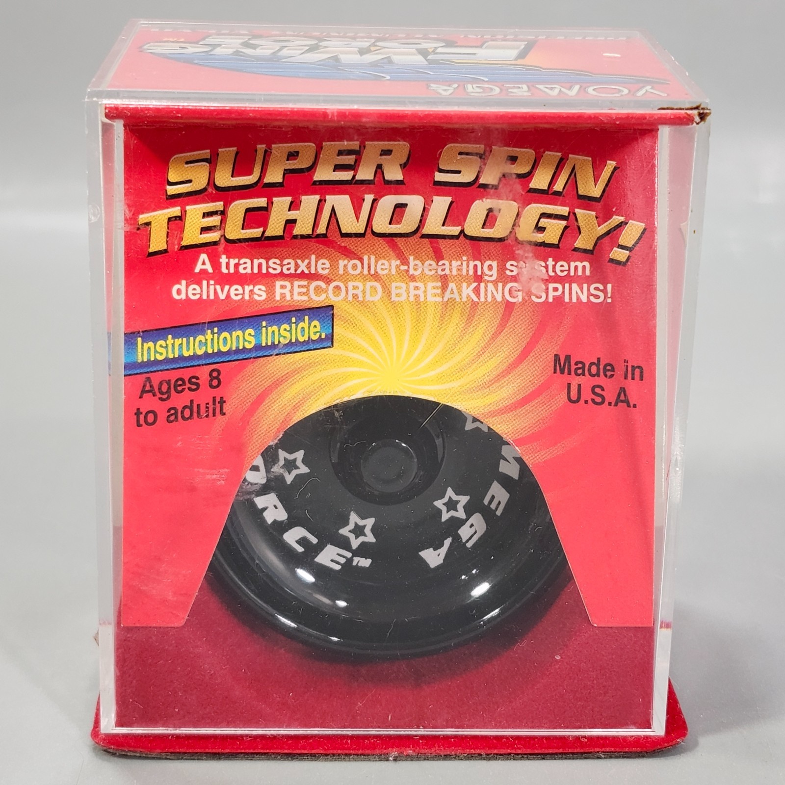 Yomega YoYo Wing Force Aluminum Super Spin Matt Rose Black VTG 1990s Toy USA
