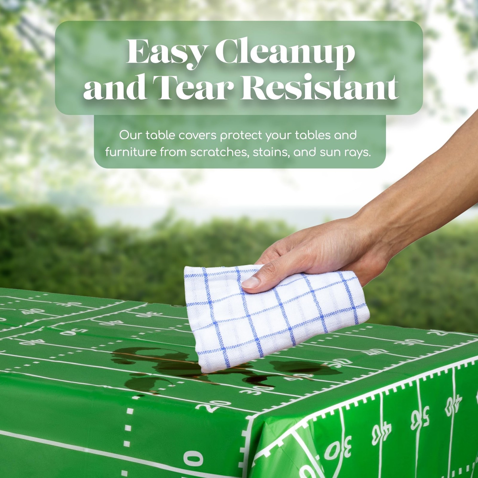 Grandipity Football Tablecloth 12Pk Rectangle (54"x108") Disposable Football ...