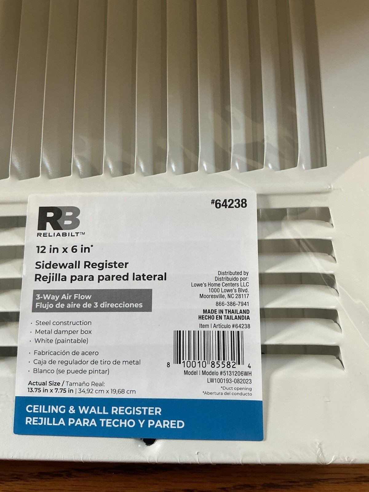 2 Sidewall Registers 12x6
