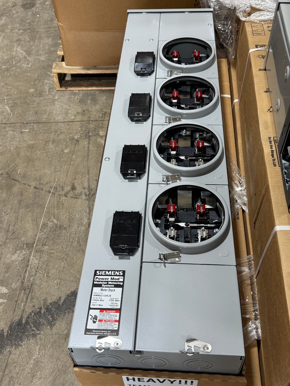 Siemens WMM42125RJB Modular Metering System Ringless 4-Stack 125A Each 240V New