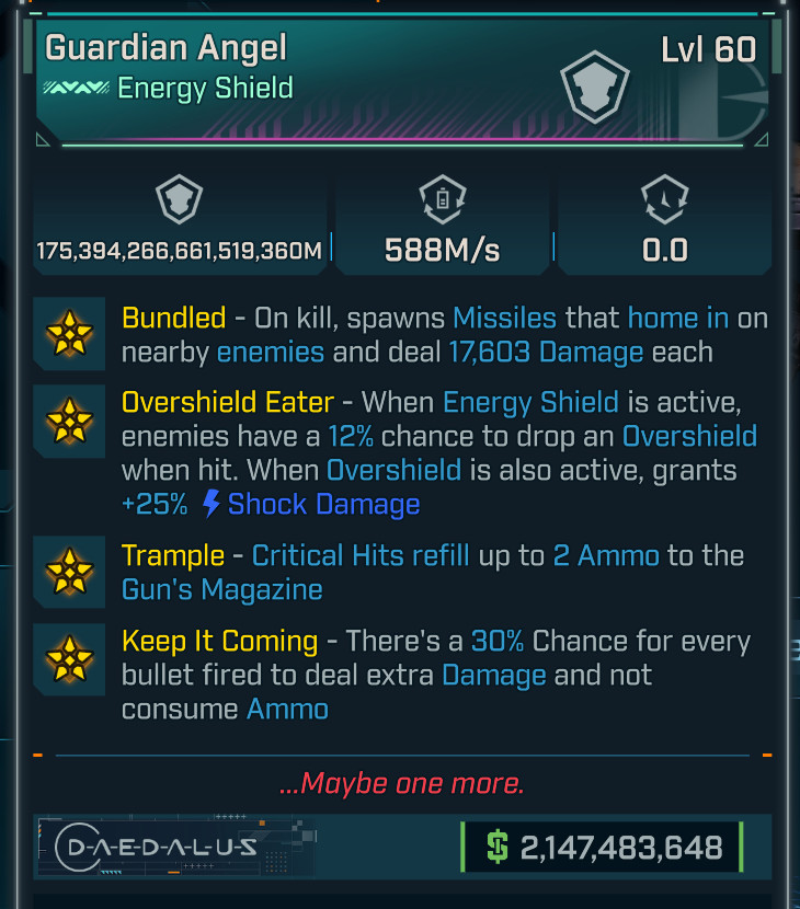Borderlands 4 • MODDED • Guardian Angel Godmode Shield Infinite Ammo • PS PC XB