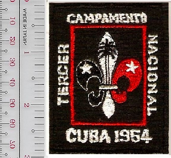 Boy Scouts of Cuba National Jamboree Campamento 1954 2.75 x 2.25 NO TARIFF