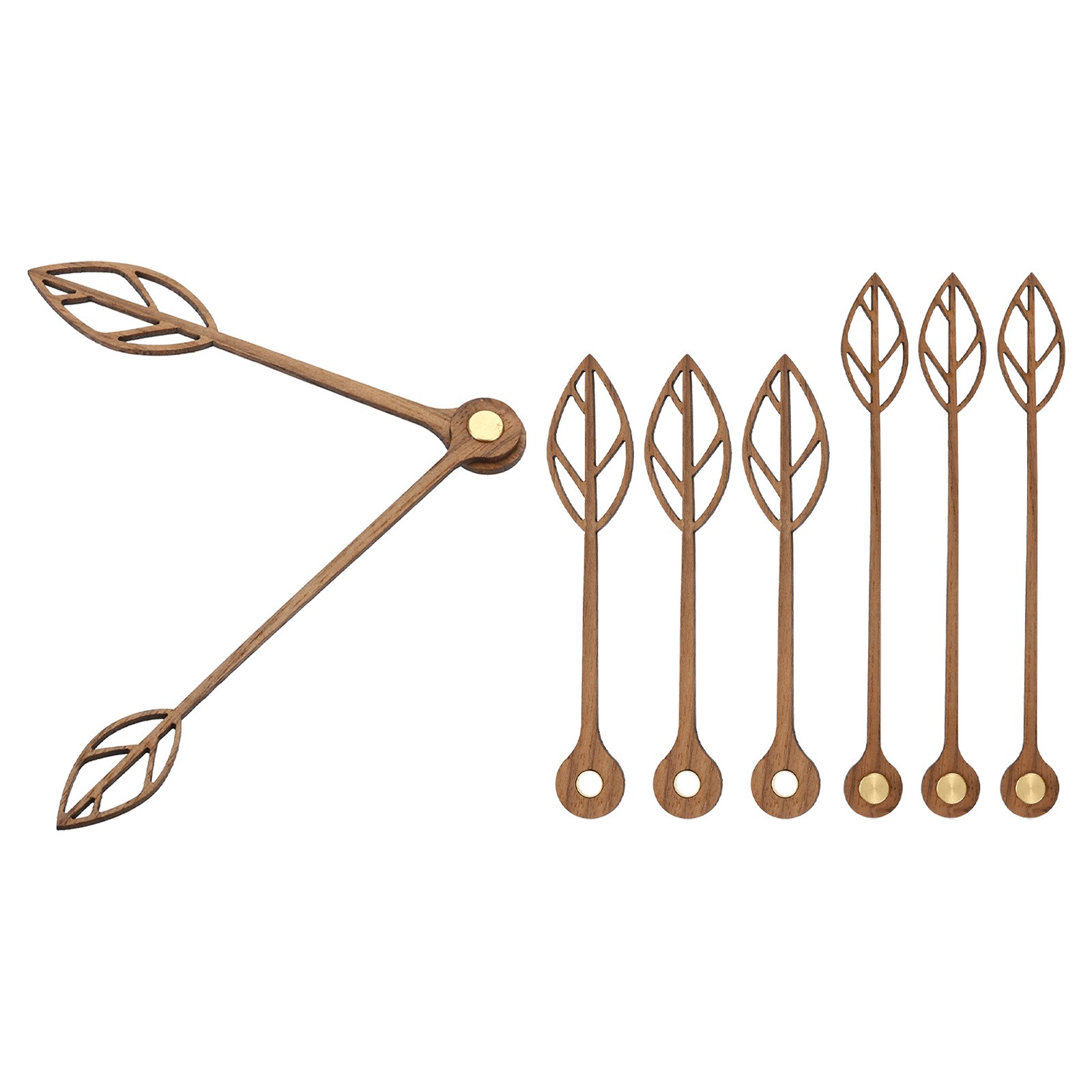 Clock Hands Kit, 4 Set Wooden Clock Hand Parts for 12 Inch Clock, J1