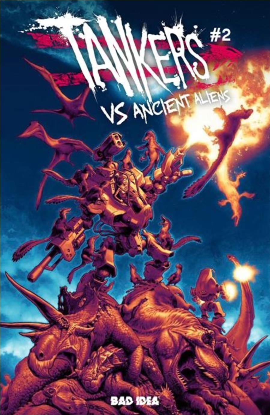 Tankers Vs Ancient Aliens #2 (Of 4) Cover B Lewis Larosa Pre-Sale 7/15