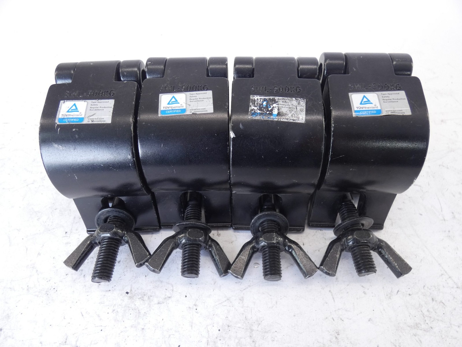 *Lot of 4* TUV Rheinland SWL500KG Black Half-Coupler Clamp Eye Nut