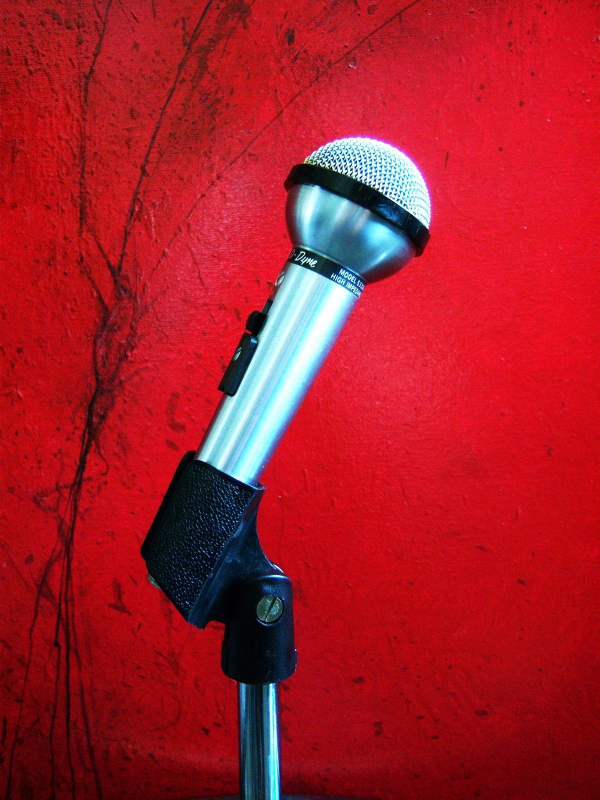 Vintage 1970's Shure 533SA dynamic microphone harp mic Hi Z w accessories # 16
