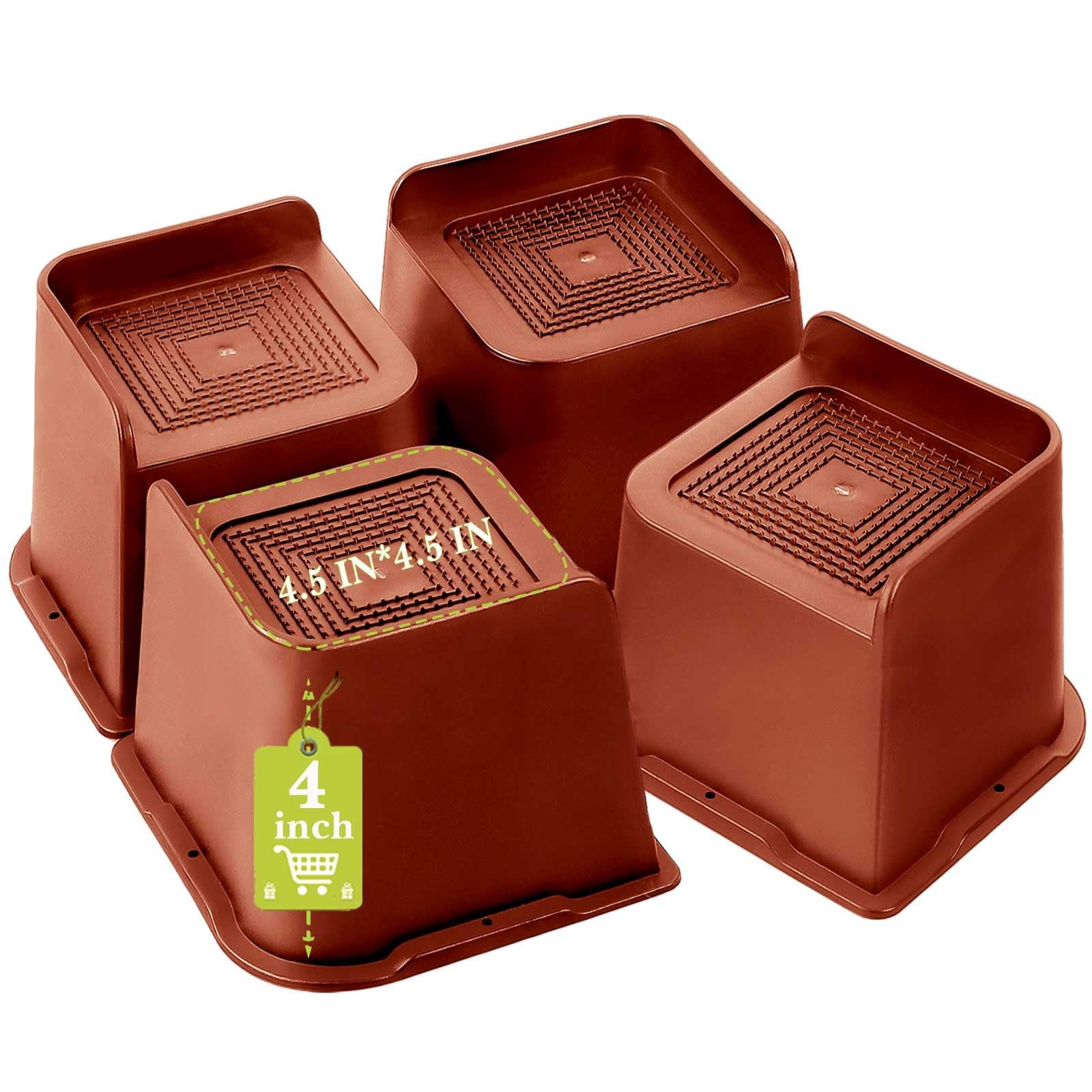 Bed Risers 1 inch, 2 inch, 3 inch, 4 inch, 6 inch, 8 inch Heavy Duty, Oversized