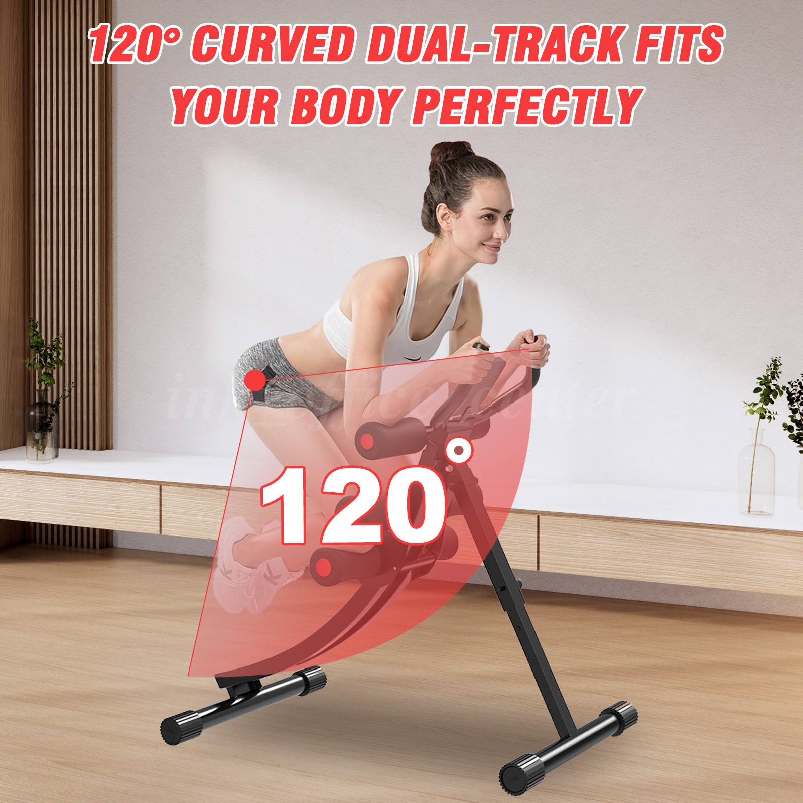 Adjustable Height Single Track Abdominal Trainer Foldable 440lbs Capacity