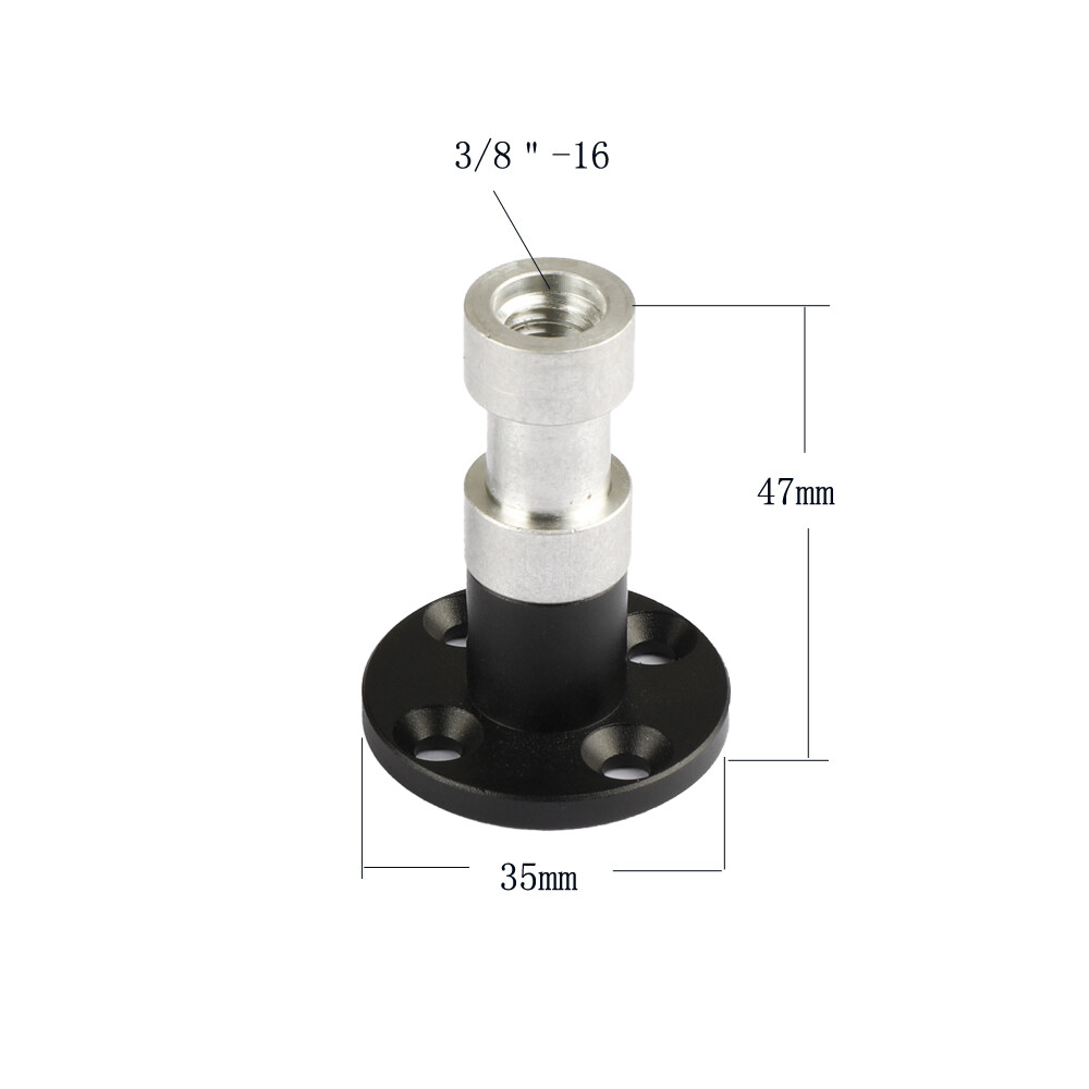 2Pcs CAMVATE 3/8"-16 Female Thread Connector with Wall Table Ceiling Mount Base