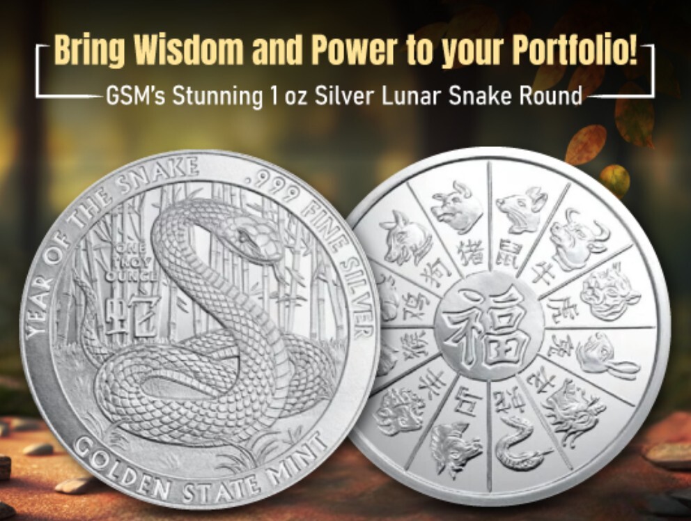 2025 NEW - YEAR OF THE SNAKE - 1 oz .999 FINE SILVER BU ROUND - IN STOCK!!
