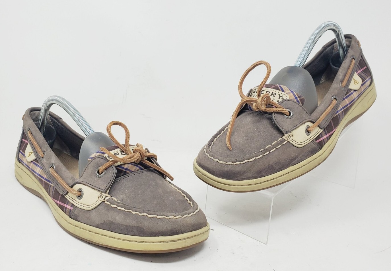 Sperry Top Sider Boat Shoes Womens 11 M Angelfish 9101783 Brown Leather Slip On