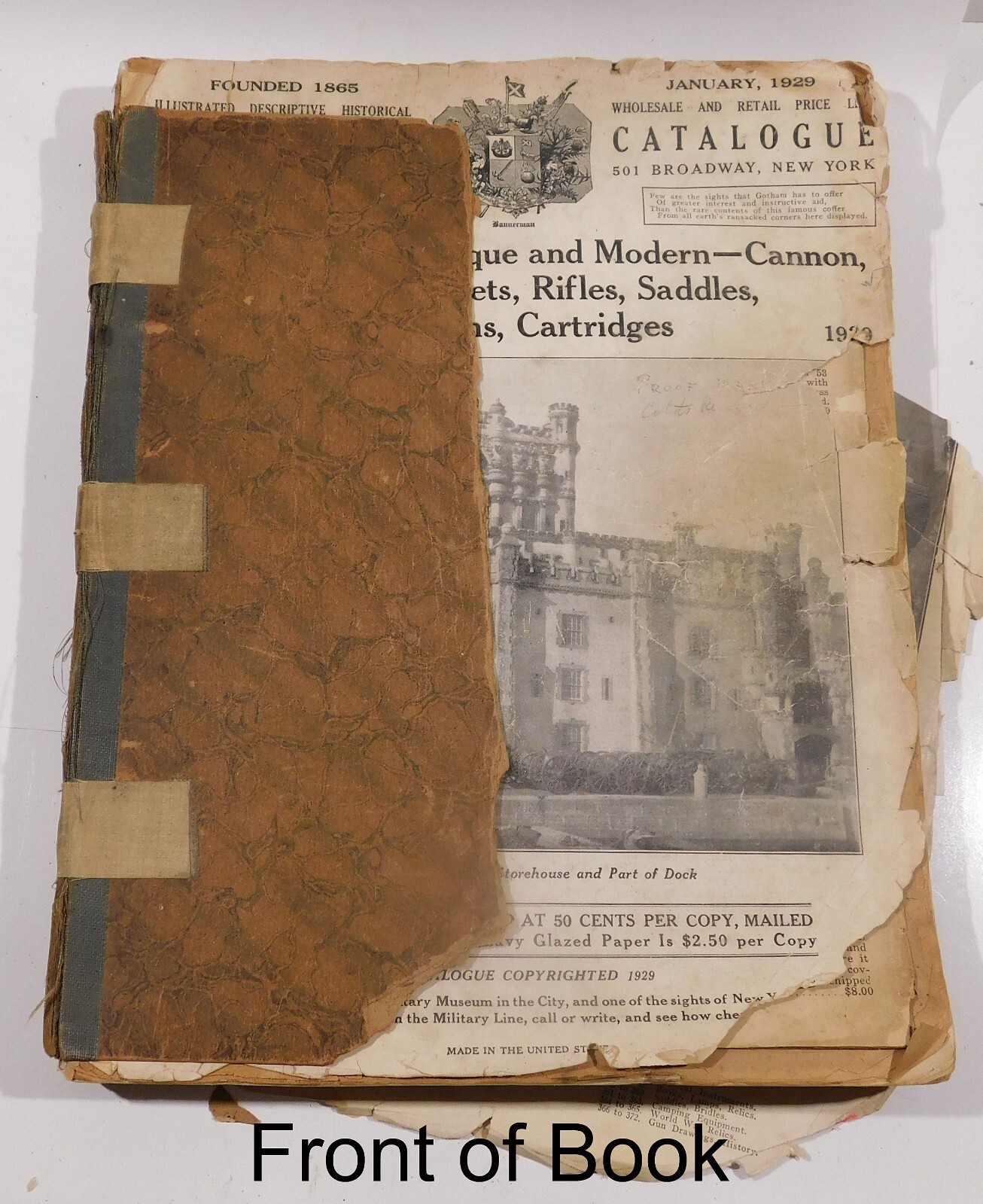 1929 Weapons and Munitions catalog in poor condition