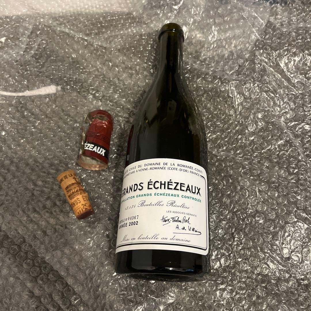Romanee Conti DRC 2002 GRANDS ECHEZEAUX Empty bottle with Cork Capseal