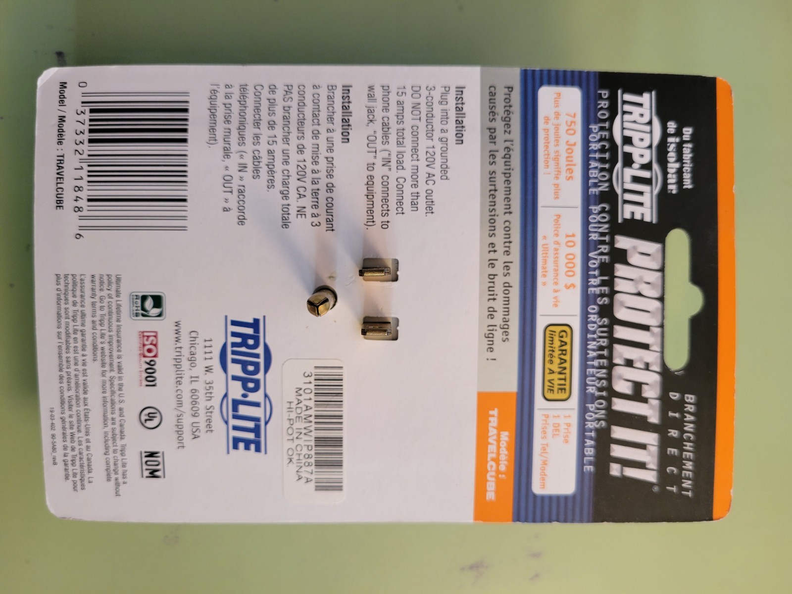2 Tripp-lite Portable Surge Protector For Notebook Computer