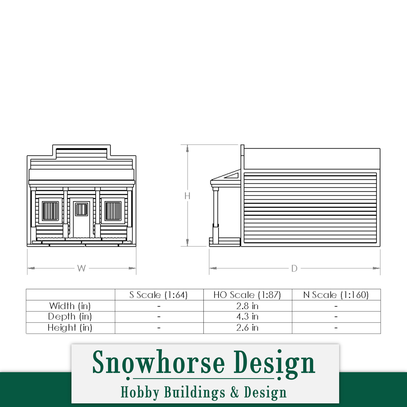 Small Jail (Unpainted) | Western Collection (HO Scale 1:87)