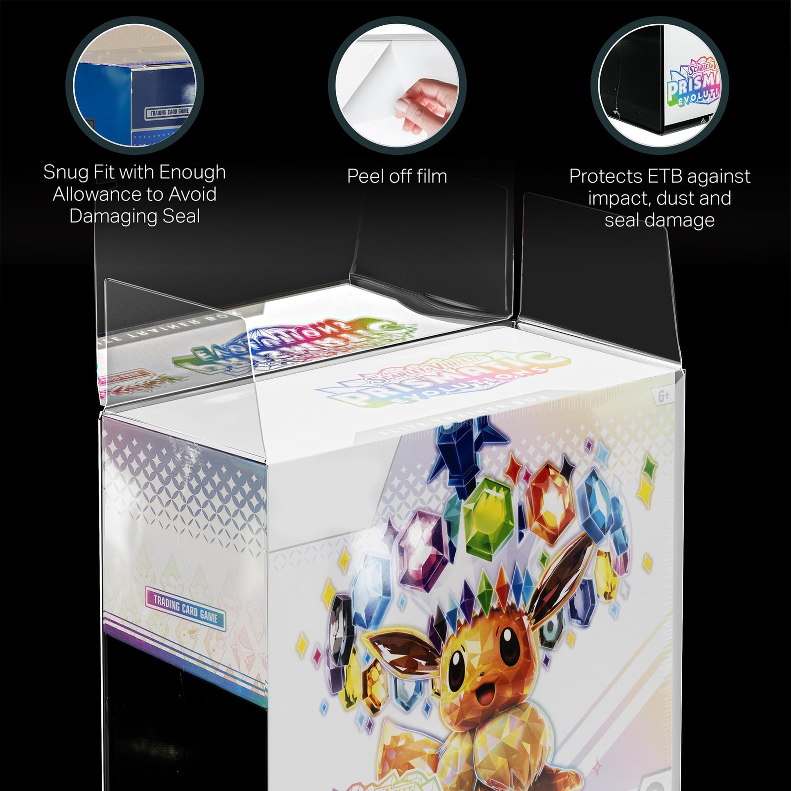 PET Plastic ETB Protector Case 5 Pack - Elite Trainer Box Protector - ETB Cas...
