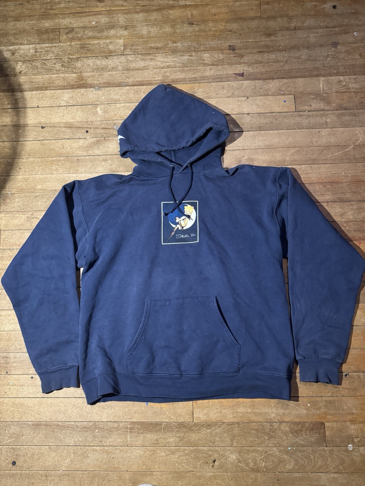 Hanes Grateful Dead Stella Blue Hoodie Adult M Navy Blue Rock Music