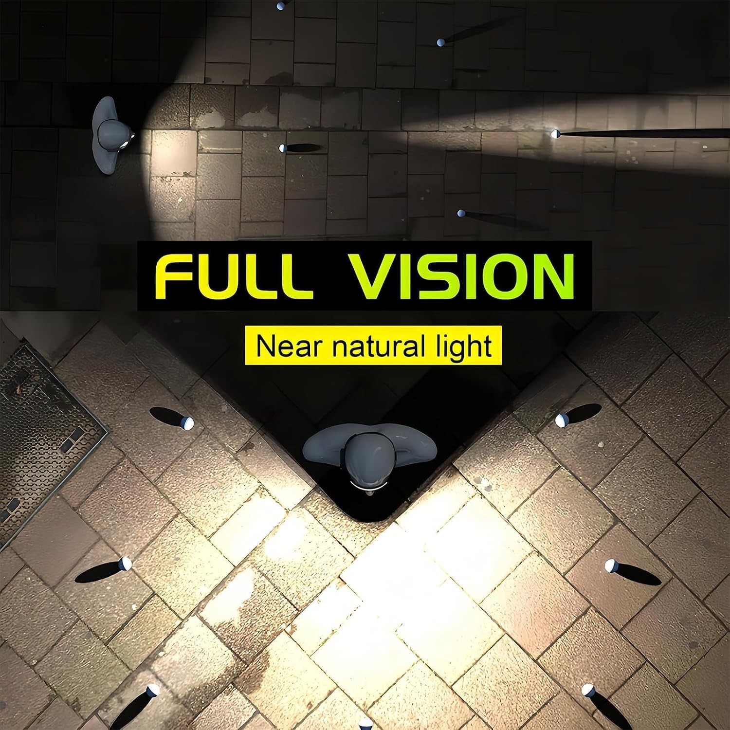 4-Pack 230° Wide Beam LED Headlamp, Motion Sensor, Rechargeable
