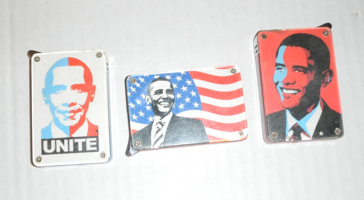 3 President Barack Obama Art Portrait Cigarette Lighters Refillable