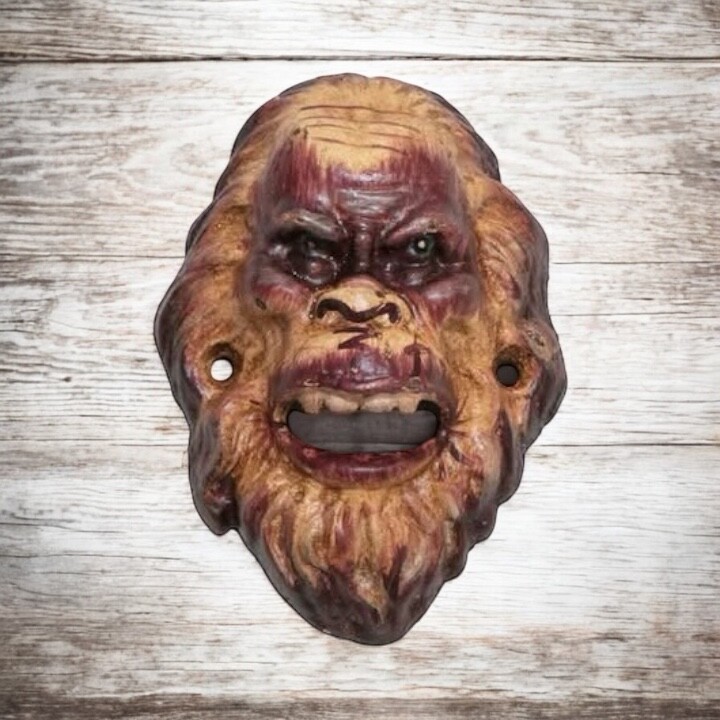 Big Foot bottle opener Extra heavy cast iron with painted antique finish