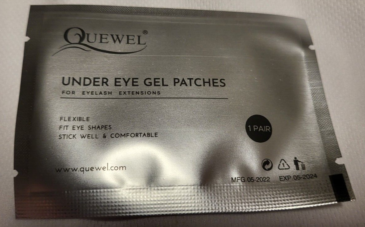 Quewel Hydrogel Eyepatch Eyepads Eyelash Extensions Style E 100 PAIRS Undereye